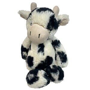 Jellycat Bashful Cow Plush Medium 12" Spotted Black and White Stuffed Animal
